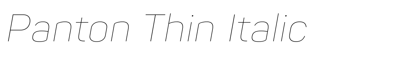 Panton Thin Italic